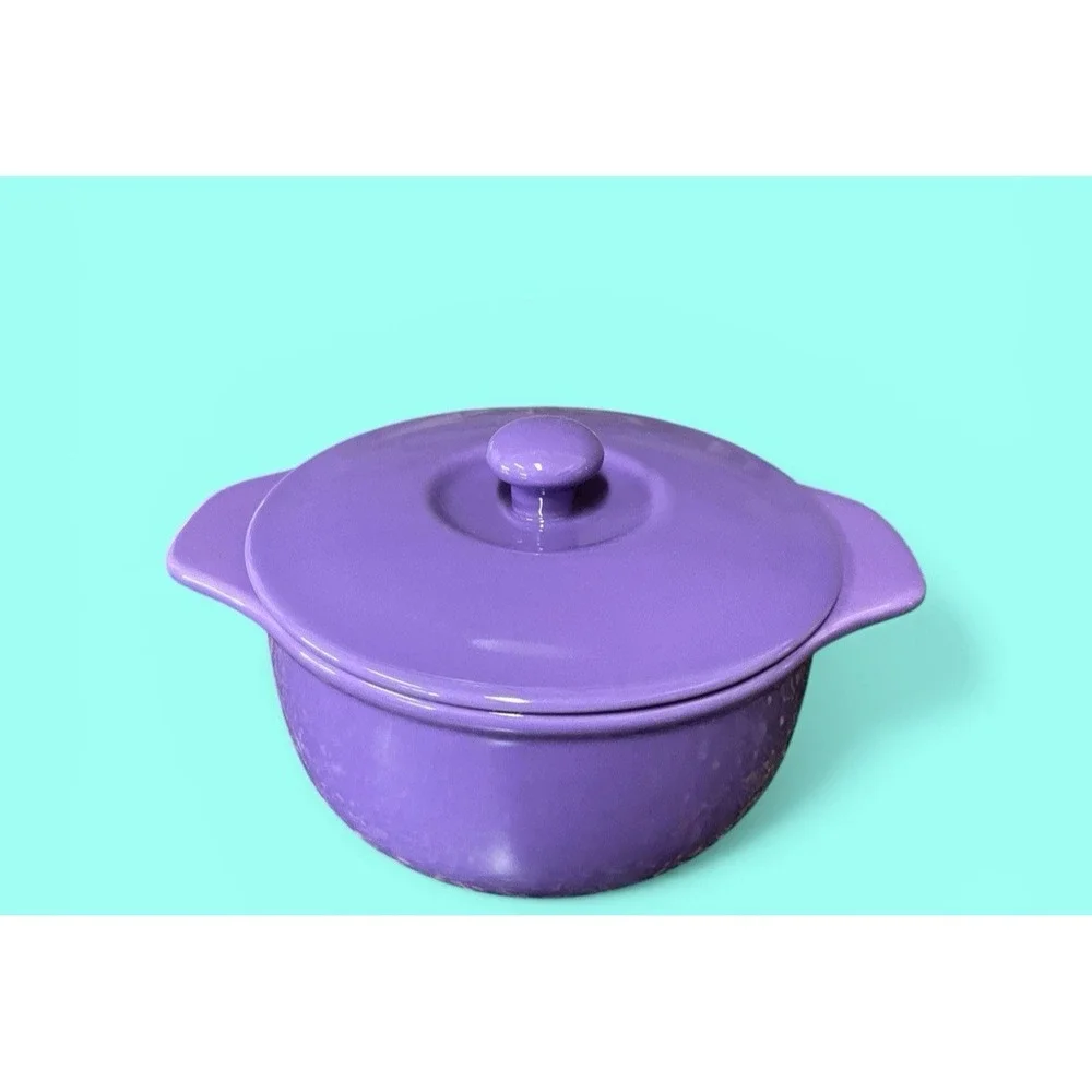 Chantal Purple‎ Lavender Covered Casserole Dish Bowl 1 3/4 Quart Kitchen Spring